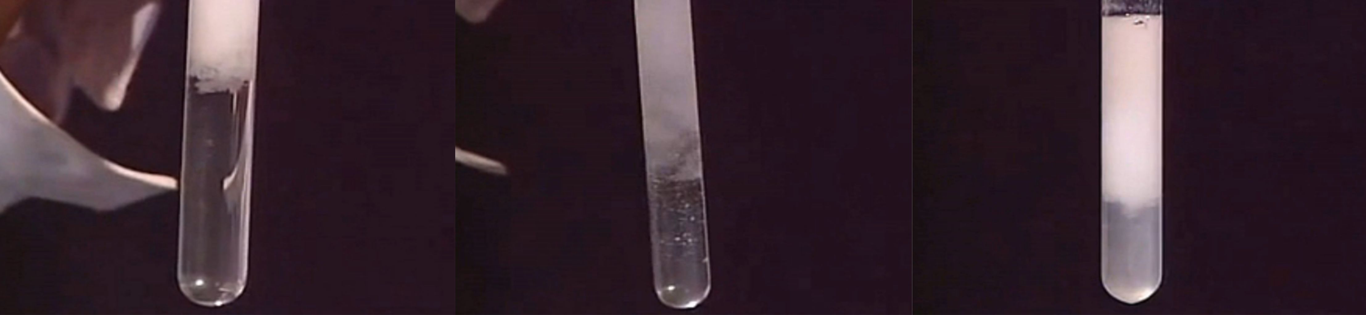 向NaOH溶液里滴加AlCl3溶液至過(guò)量,開(kāi)始無(wú)沉淀，過(guò)一會(huì)兒產(chǎn)生白色沉淀且不溶解